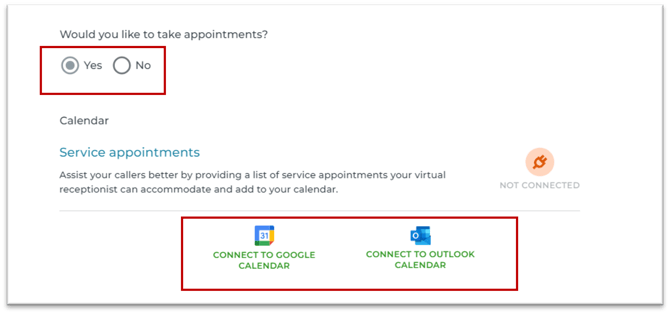 AI Connect - Choose Calendar