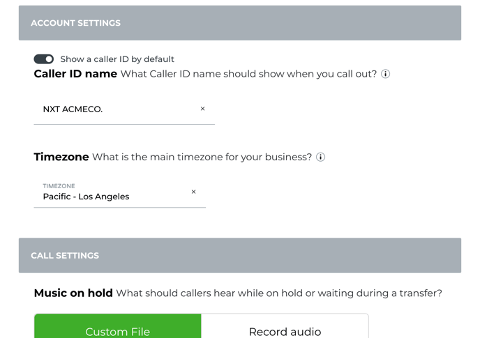 Account Settings