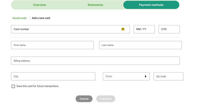 Add New Payment Method