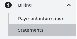 Billing Navigation View