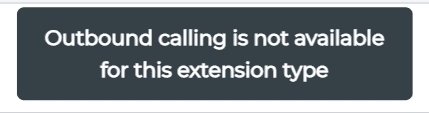Outbound Calling Not Av. On Ext