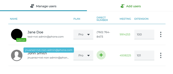 Manage Users