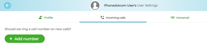 configure.phone incoming calls tab