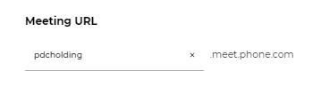 configure meeeting URL