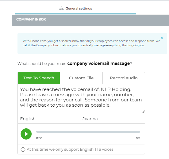 configure.phone.com NUI general settings- compay voicemail 