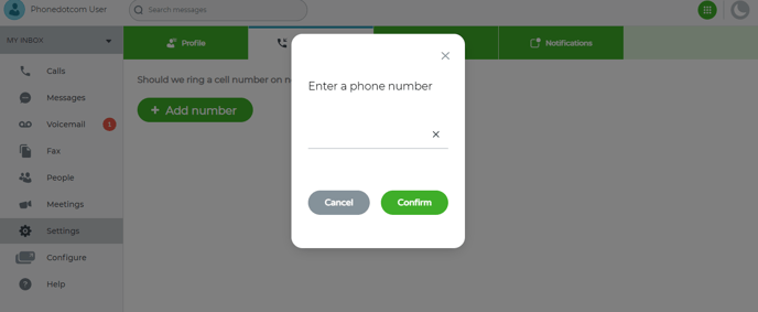 my.phone.com user add a number